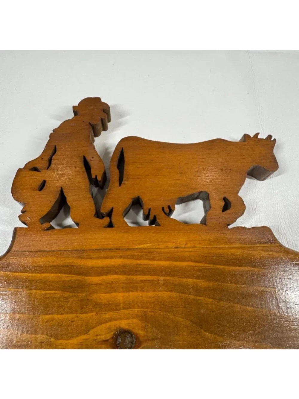 Vintage Coat Rack Wood Pegs Wall Hook Dairy Farmer Rustic Decor Farmhouse
